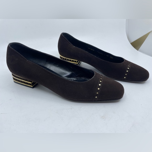 Bruno Magli Brown Suede Pumps size 6.5 - Picture 10 of 11